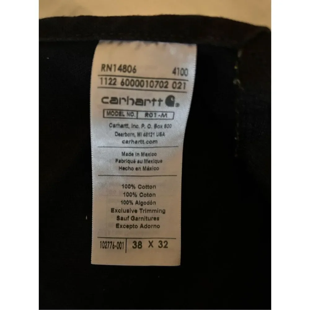 Black Carhartt Bibs 38 x 32 - Picture 2 of 11